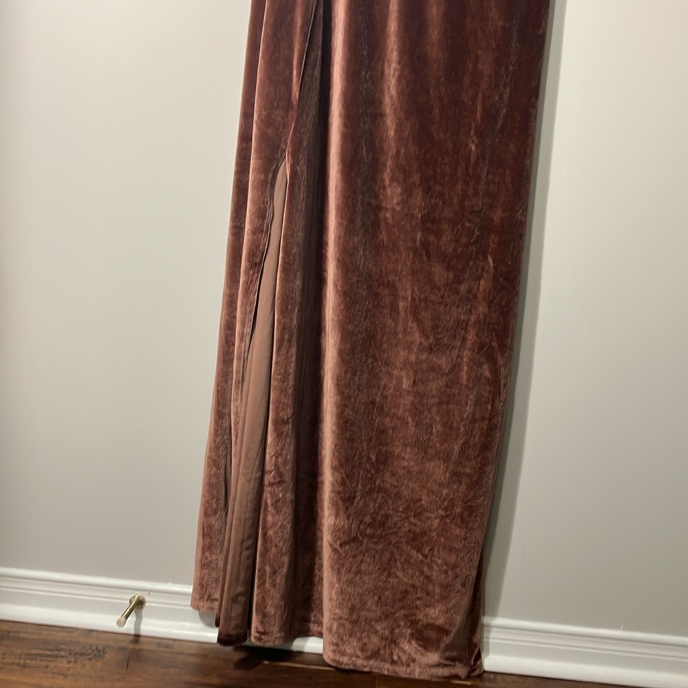 Baltic Born Tatiana Velvet one shoulder maxi dress size XL - Picture 7 of 11